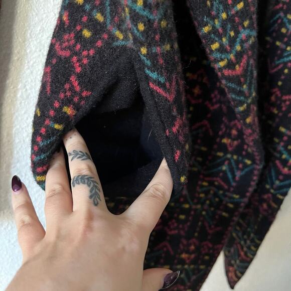 Anthropologie Field Flowers Kerry Wool Hooded Shawl Coat Size XS - Picture 4 of 6